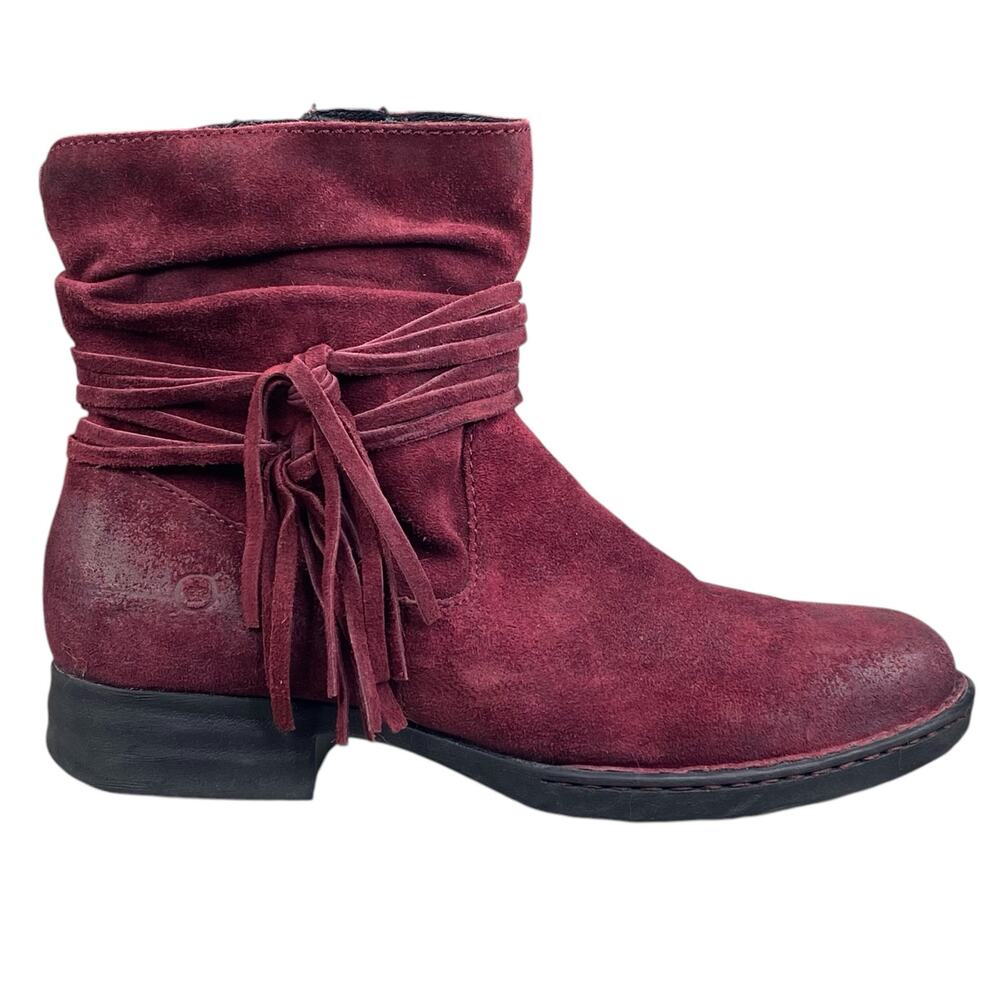 Born Women’s Cross Res Suede Distressed Ankle Boot Size US 9.5